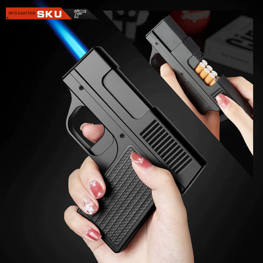 Windproof Metal Turbo Gas Lighter - Welding Gun & Cigarette Box - Metal lighter Readi Gear