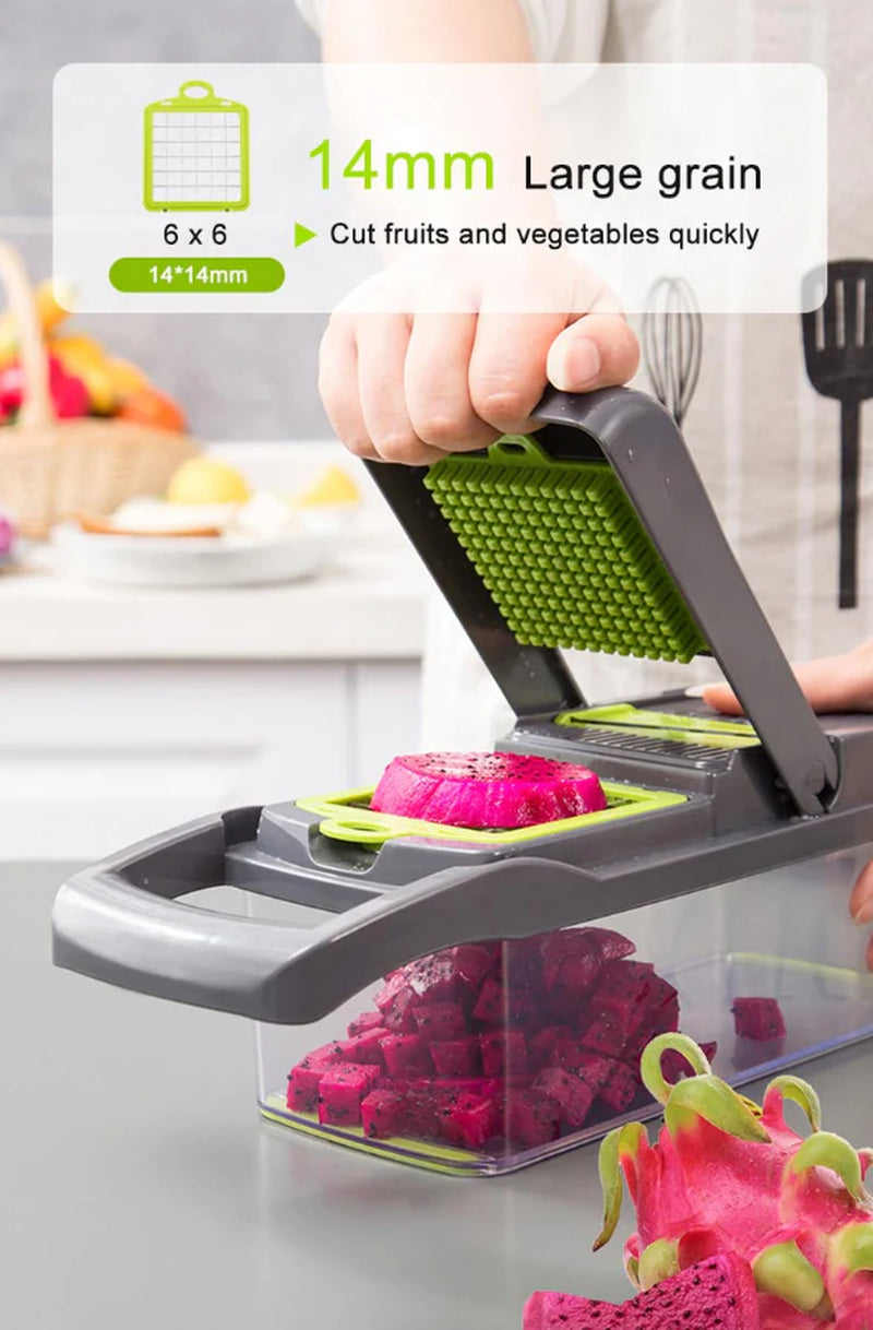MasterChef 14-Piece Vegetable Fruit Chopper Dicer Slicer Set - Kitchen Slicer Readi Gear