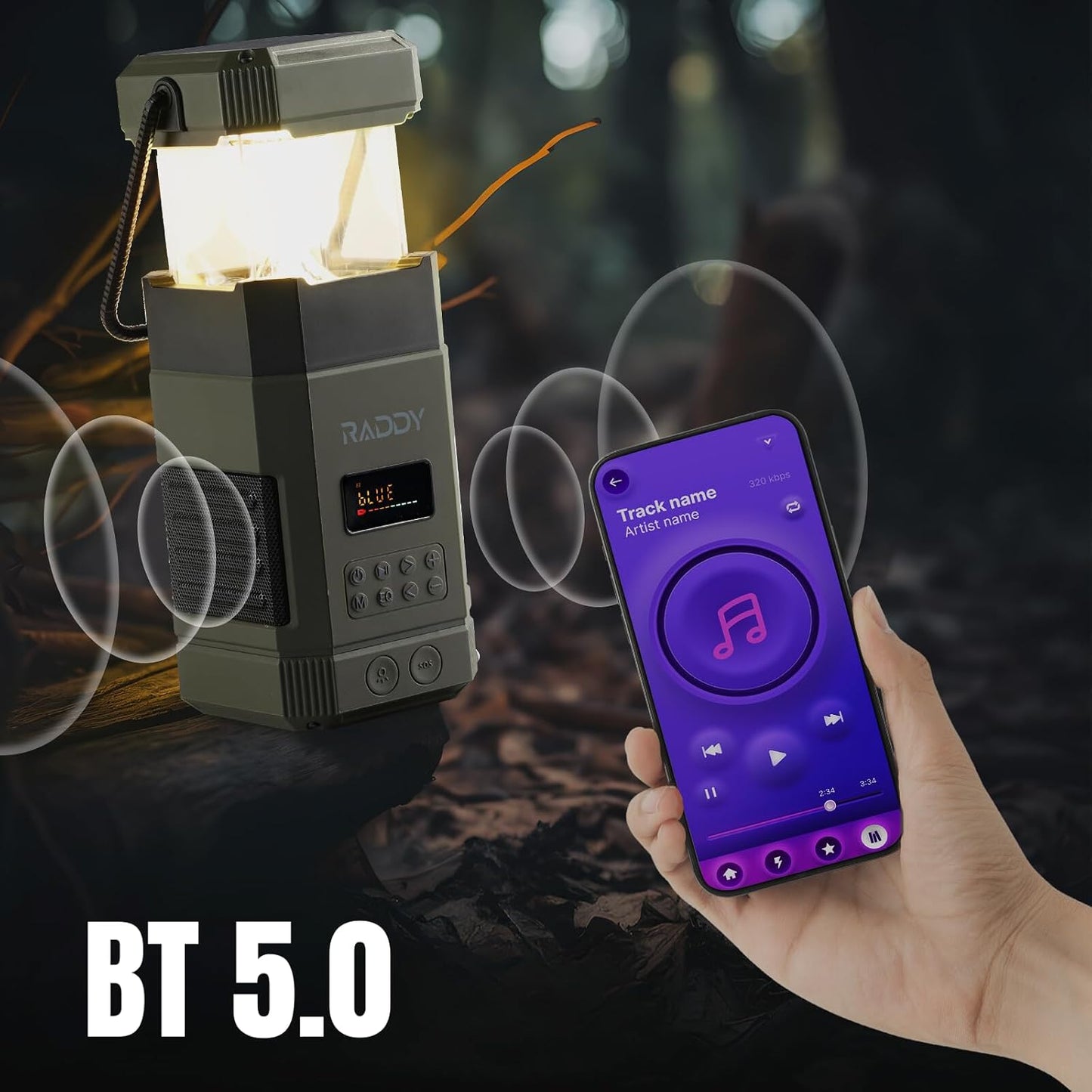 SurvivorPro SL10 - Solar Crank Lantern, Radio & Power Bank - Solar Crank Survival Lantern, Radio & Power Bank Readi Gear