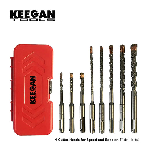 DrillTech 8-Piece Carbide-Tipped Concrete Drill Bit Set - DrillTech 8-Piece Carbide-Tipped Concrete Drill Bit Set Readi Gear