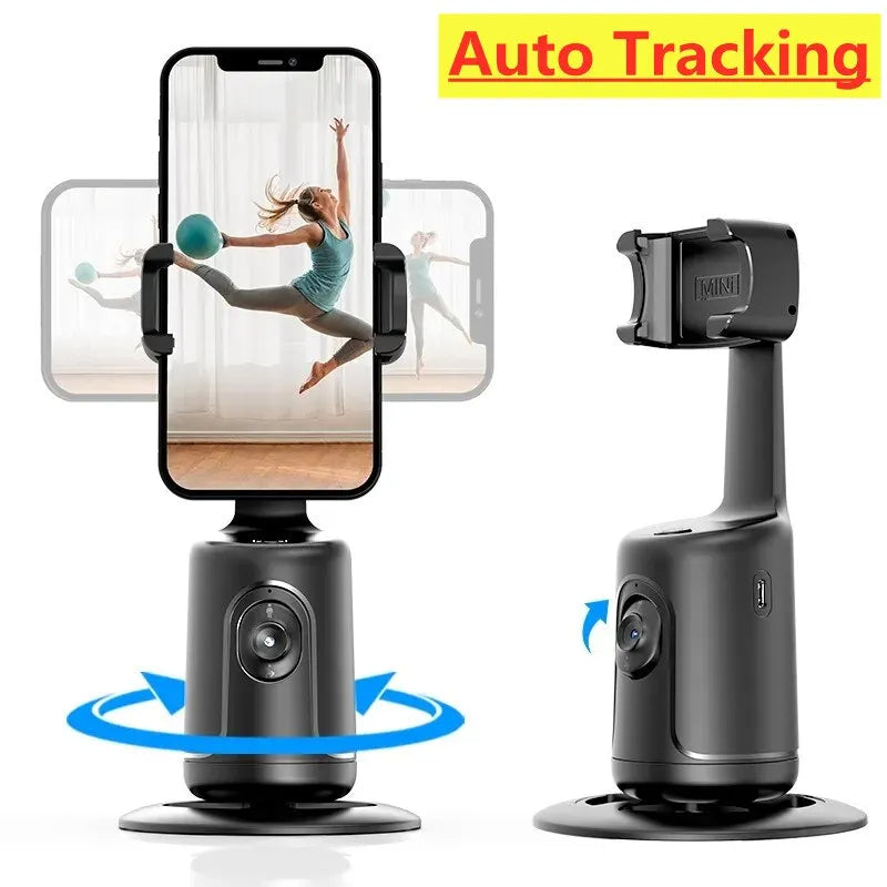 AI Face Tracking Phone Holder with 360° Rotation