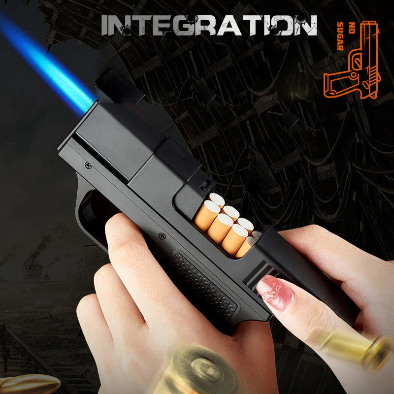Windproof Metal Turbo Gas Lighter - Welding Gun & Cigarette Box - Metal lighter Readi Gear