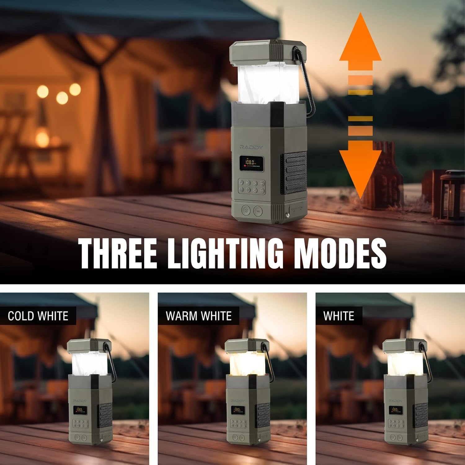 SurvivorPro SL10 - Solar Crank Lantern, Radio & Power Bank - Solar Crank Survival Lantern, Radio & Power Bank Readi Gear