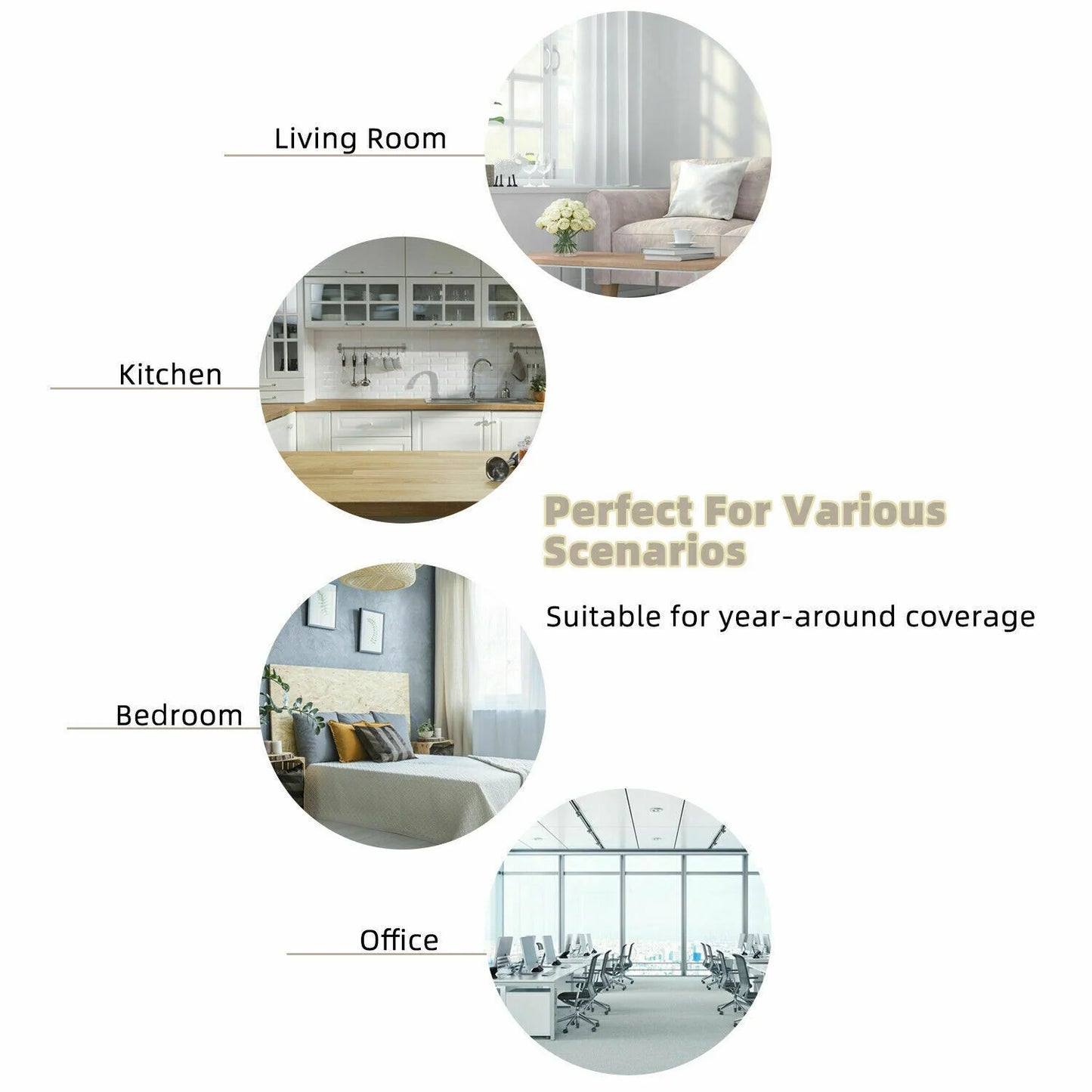 PrivacyShield Reflective Window Film - UV & Heat Blocker for Home/Office - Reflective Privacy Window Film Readi Gear