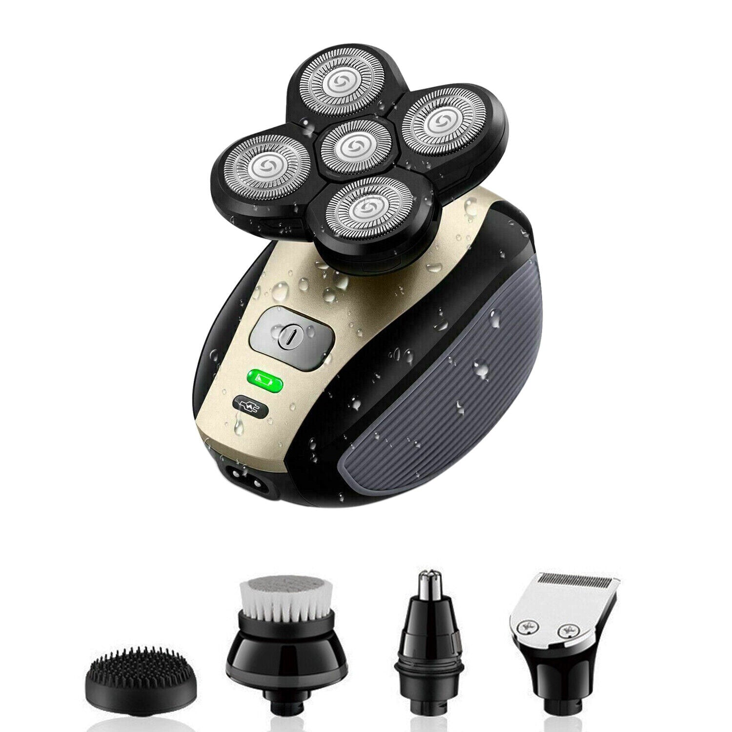 5-in-1 Electric Grooming Kit - 4D Shaver for Head, Beard, Nose & Body - Electric Grooming Kit Readi Gear