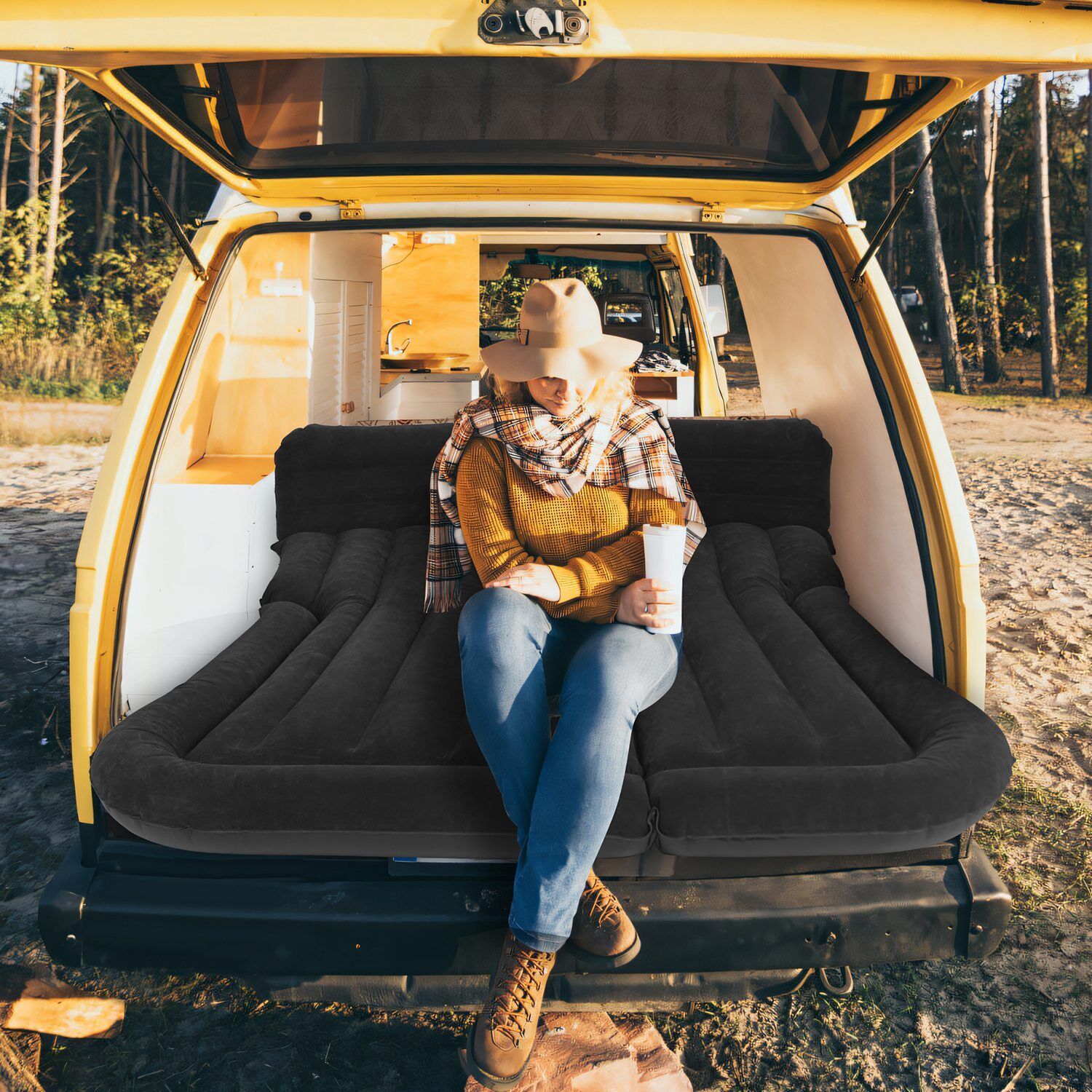 Ultimate Inflatable Car/SUV Mattress – Backseat Bed w/ Pump & 2 Pillows - Car Air Mattress Readi Gear