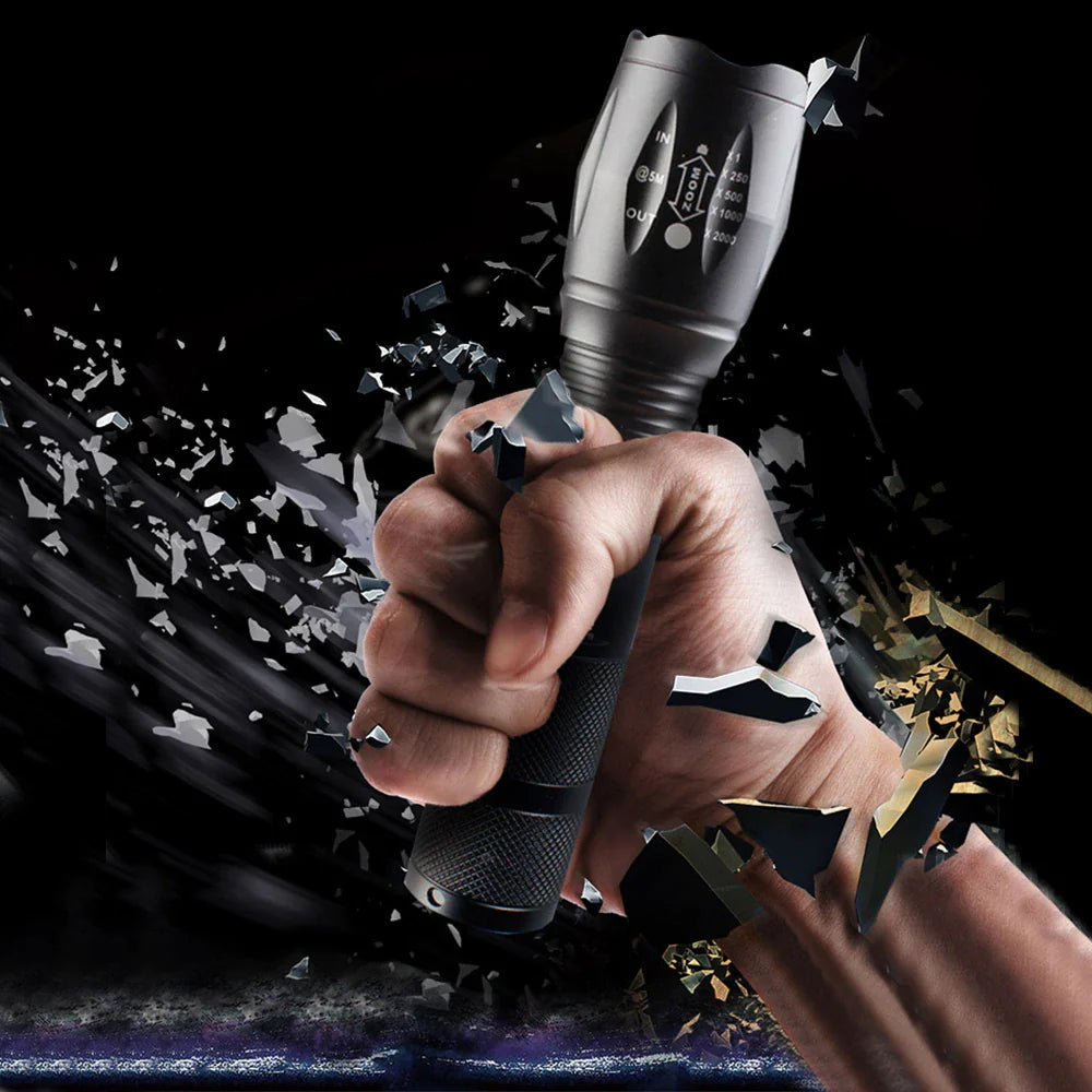 Super-Bright Zoomable LED Tactical Flashlight - Pack of 2 - Readi Gear