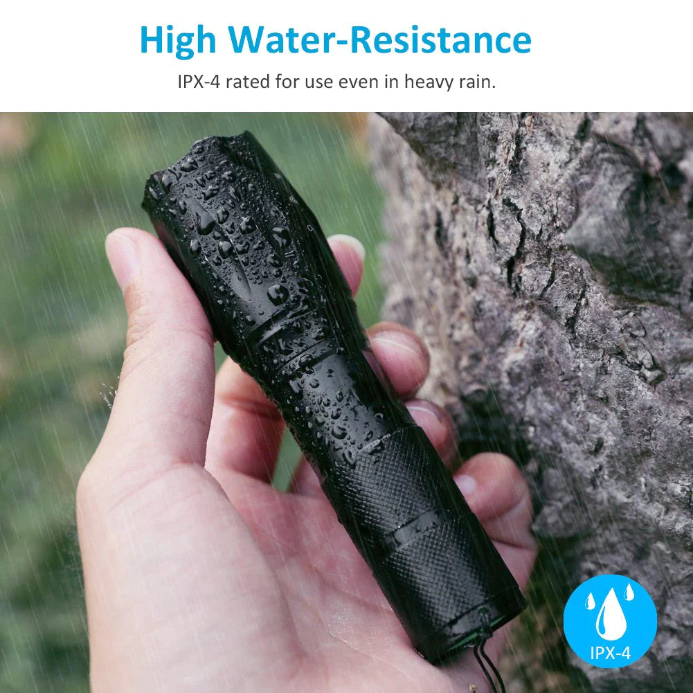 Super-Bright Zoomable LED Tactical Flashlight - Pack of 2 - Readi Gear
