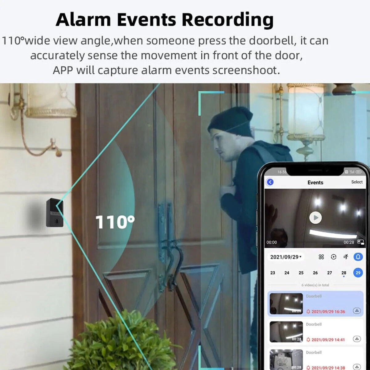 Smart Wireless WiFi Doorbell Intercom Camera with Chime - Advanced Security Solution - Smart doorbell and security camera Readi Gear