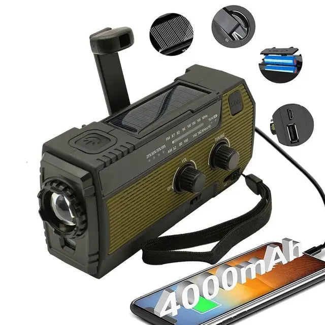 SolarGuard Pro: All-in-One Emergency Hand Crank Radio & Phone Charger - Emergency radio Readi Gear