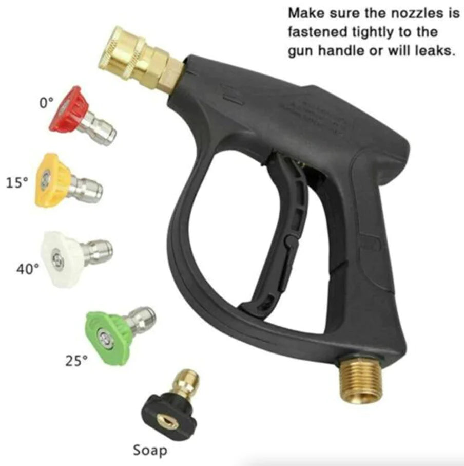 TurboJet 4000 - High Pressure Car Wash Foam Sprayer Gun Set with 5 Nozzles