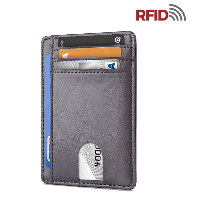 ShieldMate Mens Leather RFID Blocking Wallet