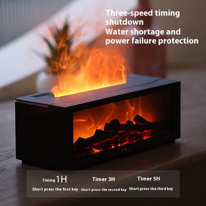 WarmGlow Mini Fireplace Diffuser, 3 speed timing shutdown (1 hour, 3 hour, 5 hour), water shortage and power failure protection. 