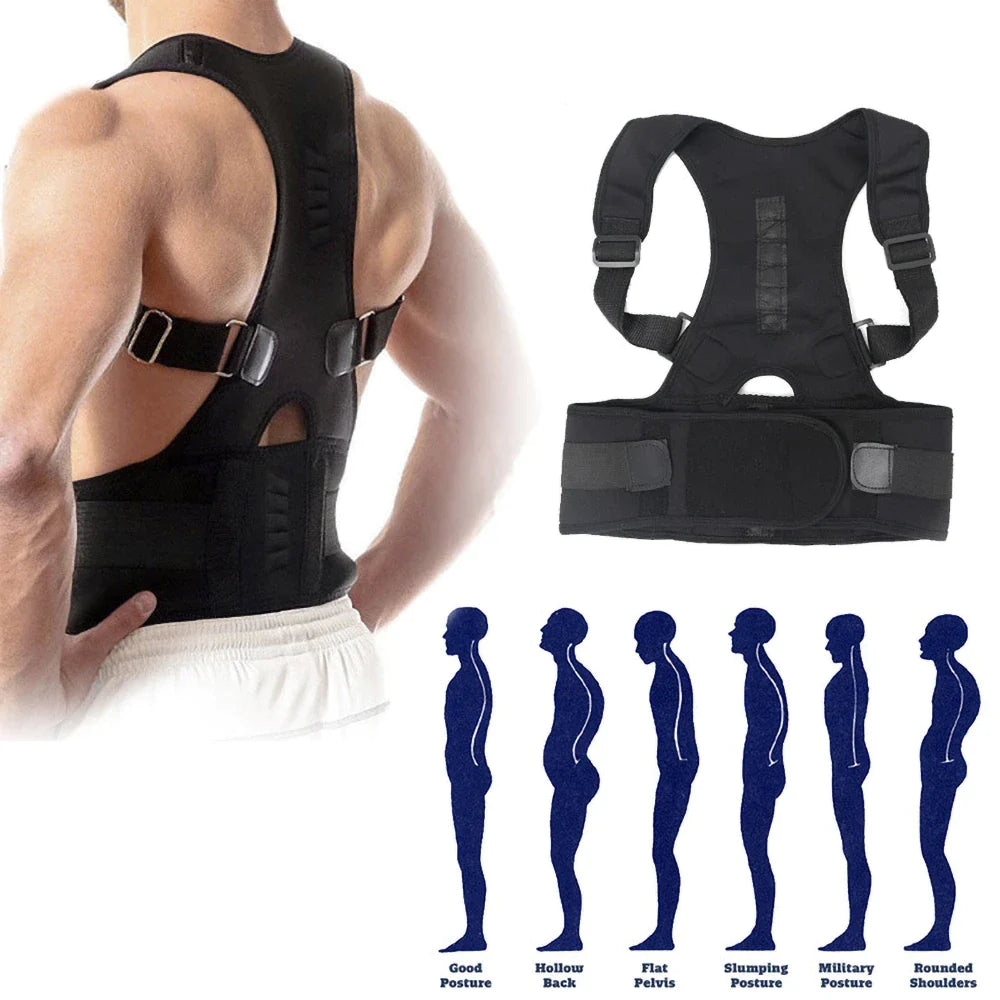 AlignPro Magnetic Posture Corrector - Adjustable Back Support Brace