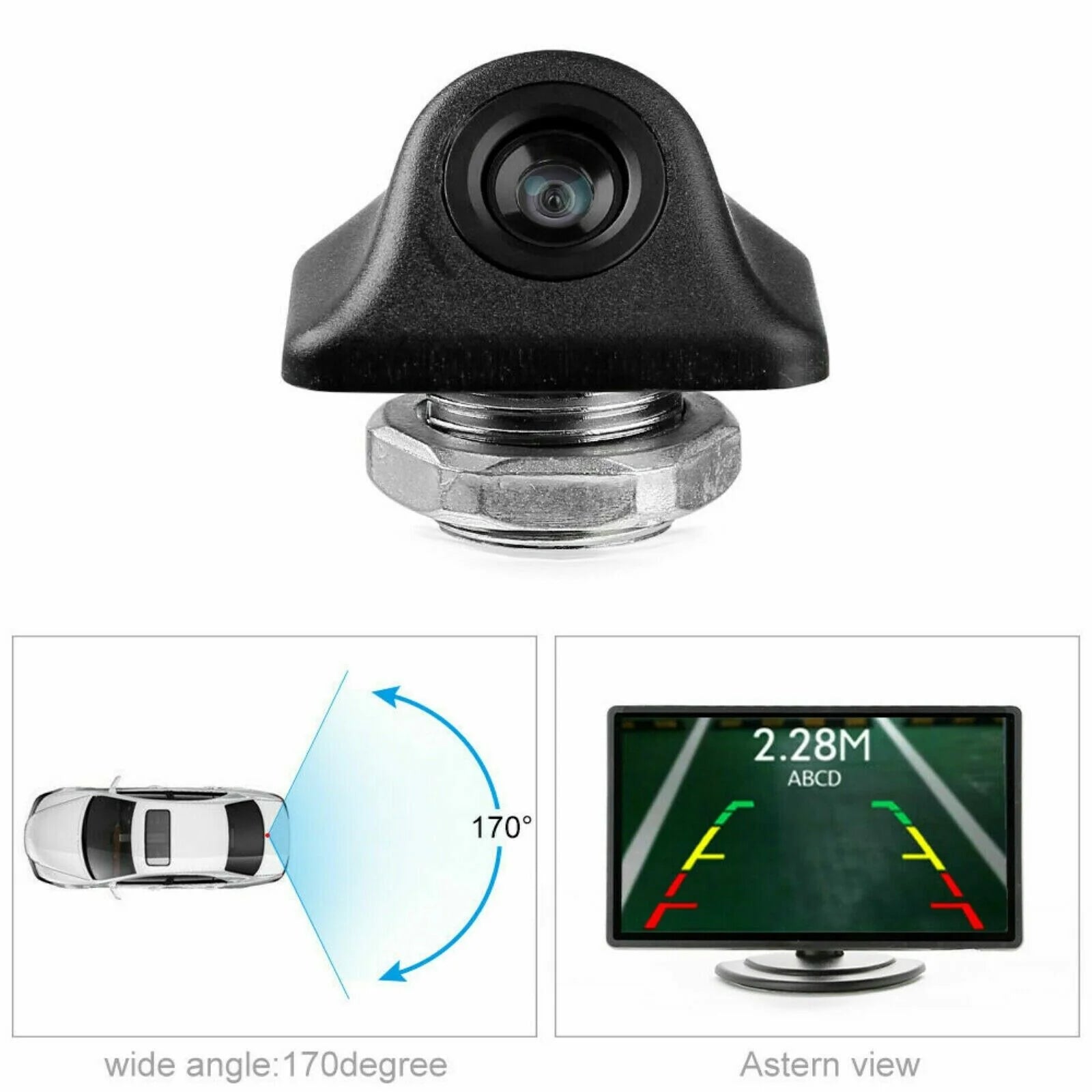 SafeDrive HD 1080P Backup Camera - Night Vision, 170° Wide Angle