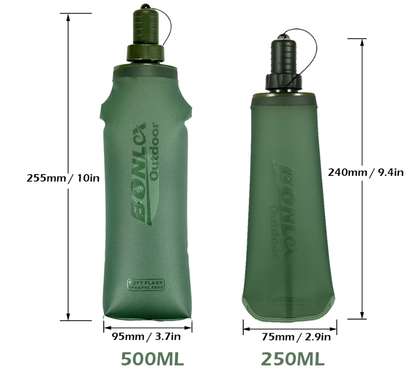 HydroFold Collapsible Survival Water Bottle - BPA & PVC Free