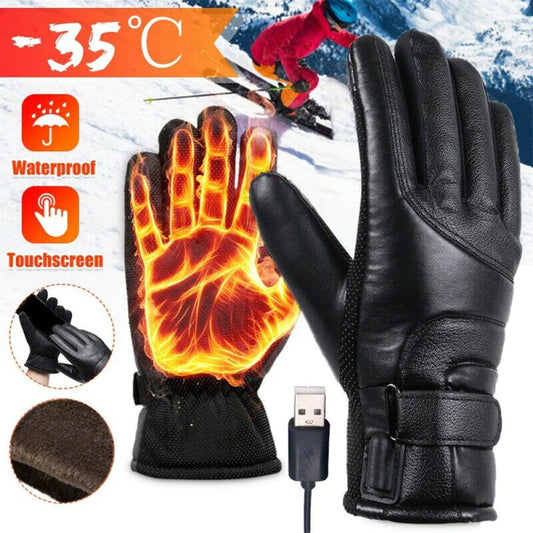 Winter USB Heated Gloves - Thermal, Waterproof, Touchscreen Hand Warmers