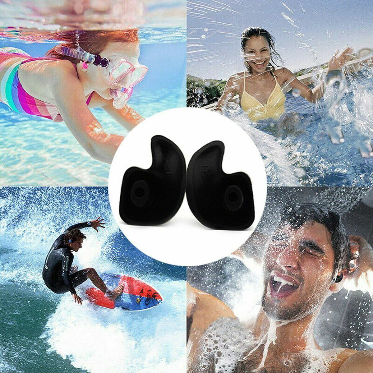 Premium Soft Silicone Ear Plugs for Snore Relief, Swimming & Travel (5/10 Pairs)