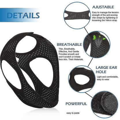 Premium Lycra Anti Snoring Chin Strap - Effective Sleep Apnea Solution