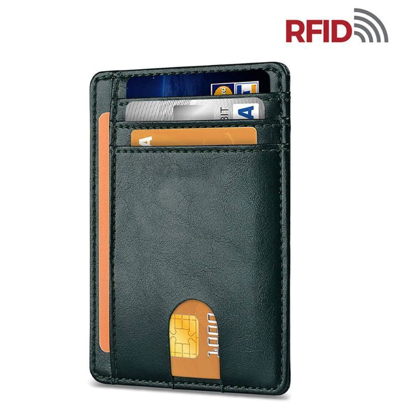 ShieldMate Mens Leather RFID Blocking Wallet