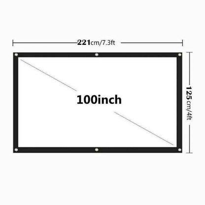 ScreenMagic 16:9 Portable HD Projection Screen - Home & Outdoor Use