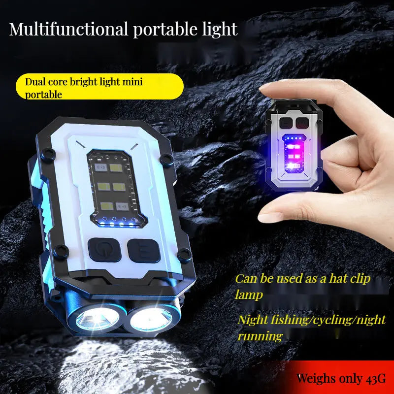 Ultra-Bright Mini LED Flashlight w/Clip - 8-Mode, Magnetic, Rechargeable