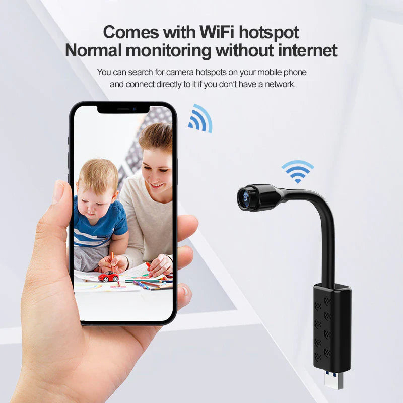 Mini Wireless Spy Camera - 1080P HD WiFi IP Cam with Night Vision