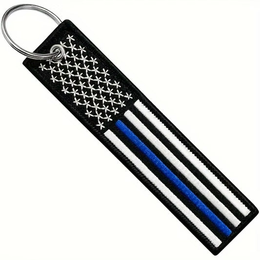 Stars & Stripes Keychain - thin blue line