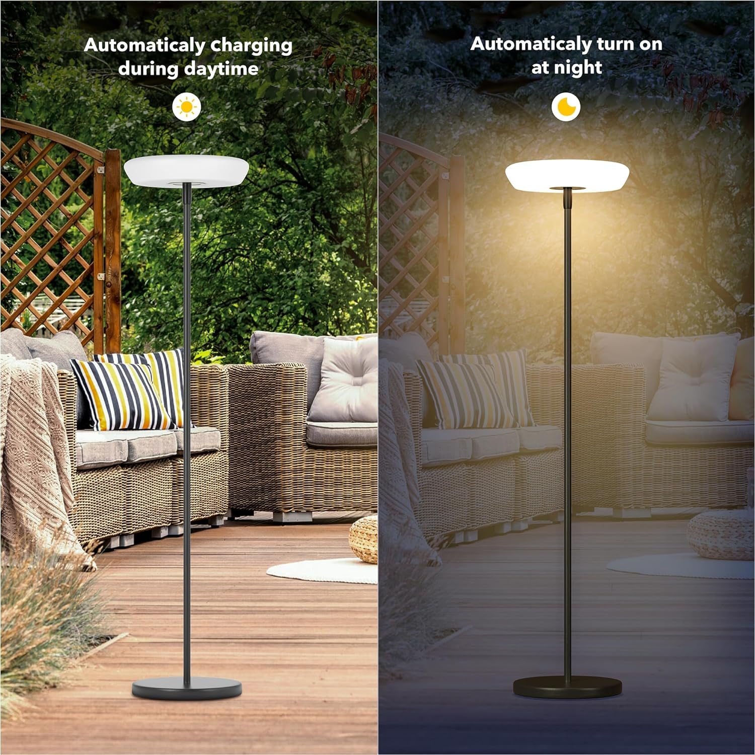 EcoGlow Solar Outdoor Lamp – Weatherproof, USB & Smart Light