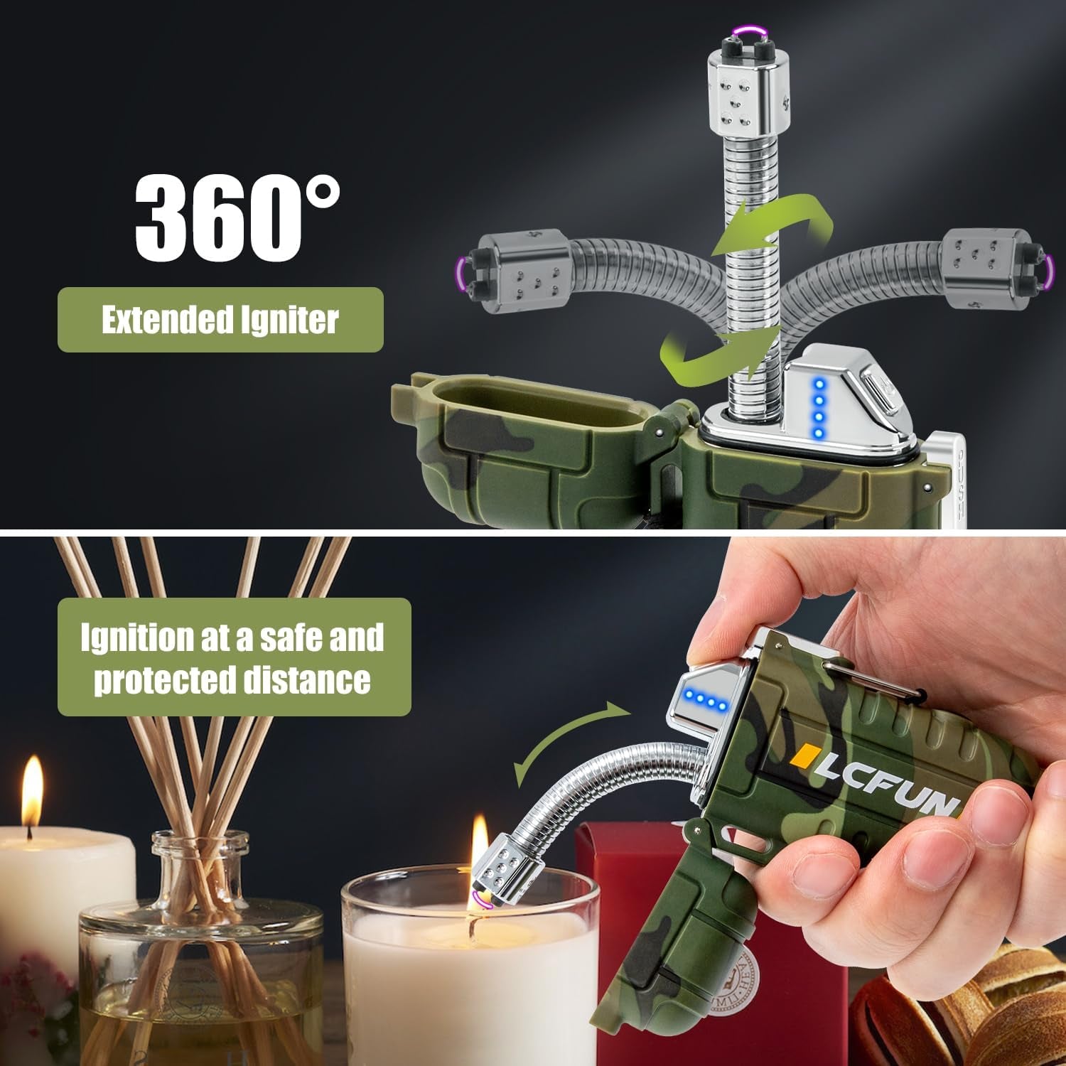 All-in-One Survival Plasma Lighter & Flashlight - USB Rechargeable, Waterproof