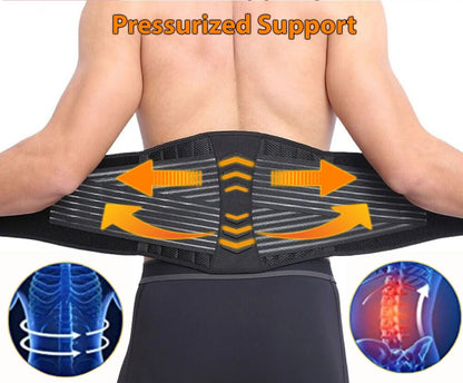 Lower Back Support Brace Lumbar Waist Belt Double Pull Breathable Belt Men Women