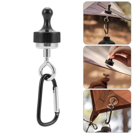 Heavy Duty Magnetic Carabiner Tent Clip for Hanging Gear - 5 Pack