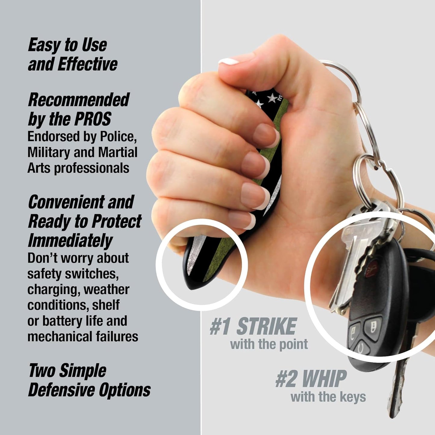 Ultimate Self Defense Keychain - Legal for Airplane Carry, easy to use and effective.