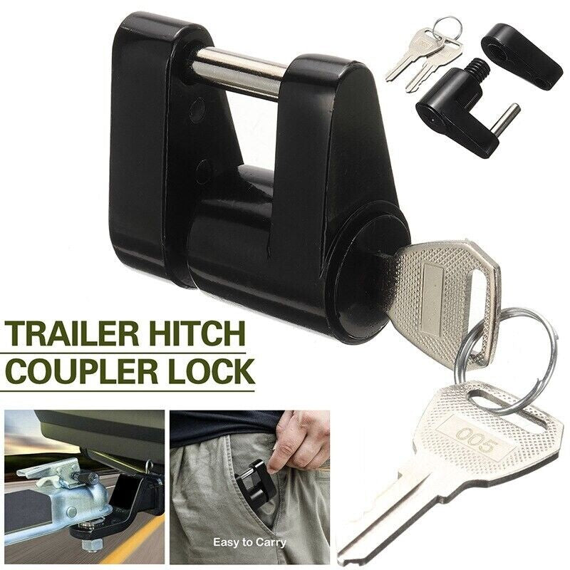 SafeTow Trailer Hitch Coupler Lock: Security for Towing Boats, RVs, Trucks, Cars - Trailer Hitch Coupler Lock Readi Gear