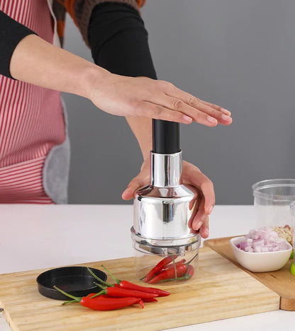 All-in-One Vegetable Chopper with Safety Guard & Easy Storage