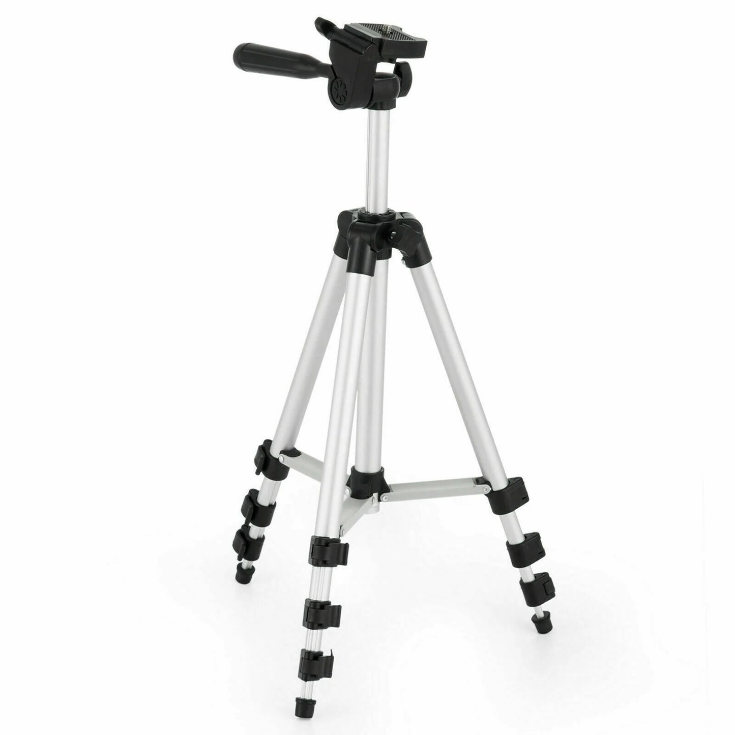 360° Swivel Camera Tripod Stand & Phone Holder for iPhone, Samsung + Bag