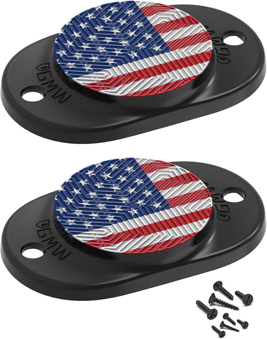 American Flag Magnetic Concealed Gun Mount 2-Pack for Car, Desk, Wall main product view.