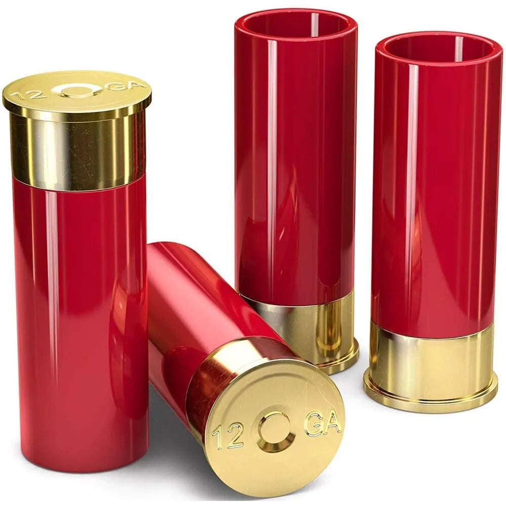 Shotgun Shell Shot Glasses - 4 Piece Set - Shotgun Shell Shot Glasses Readi Gear