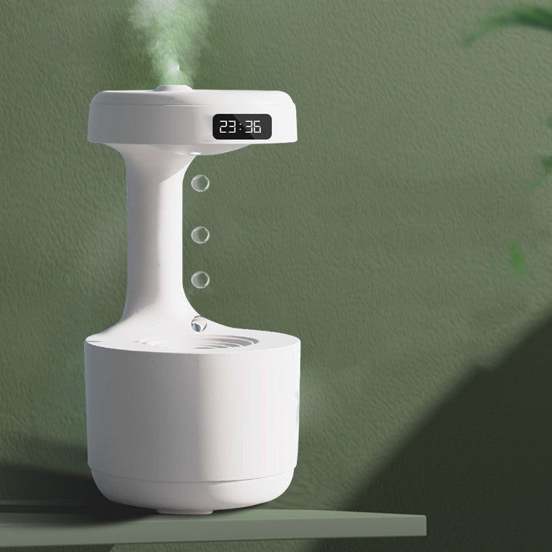 GravityFlow LED Humidifier - Anti-Gravity Mist, Aroma Diffuser & Clock