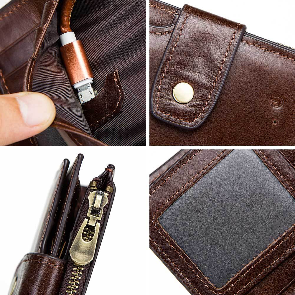 RFID Blocking Anti-Theft Smart Wallet with Bluetooth Alert