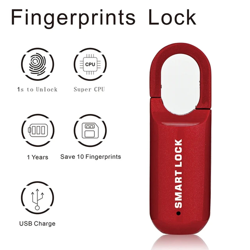 TouchSecure Fingerprint Keyless Padlock - TouchSecure Fingerprint Keyless Padlock Readi Gear