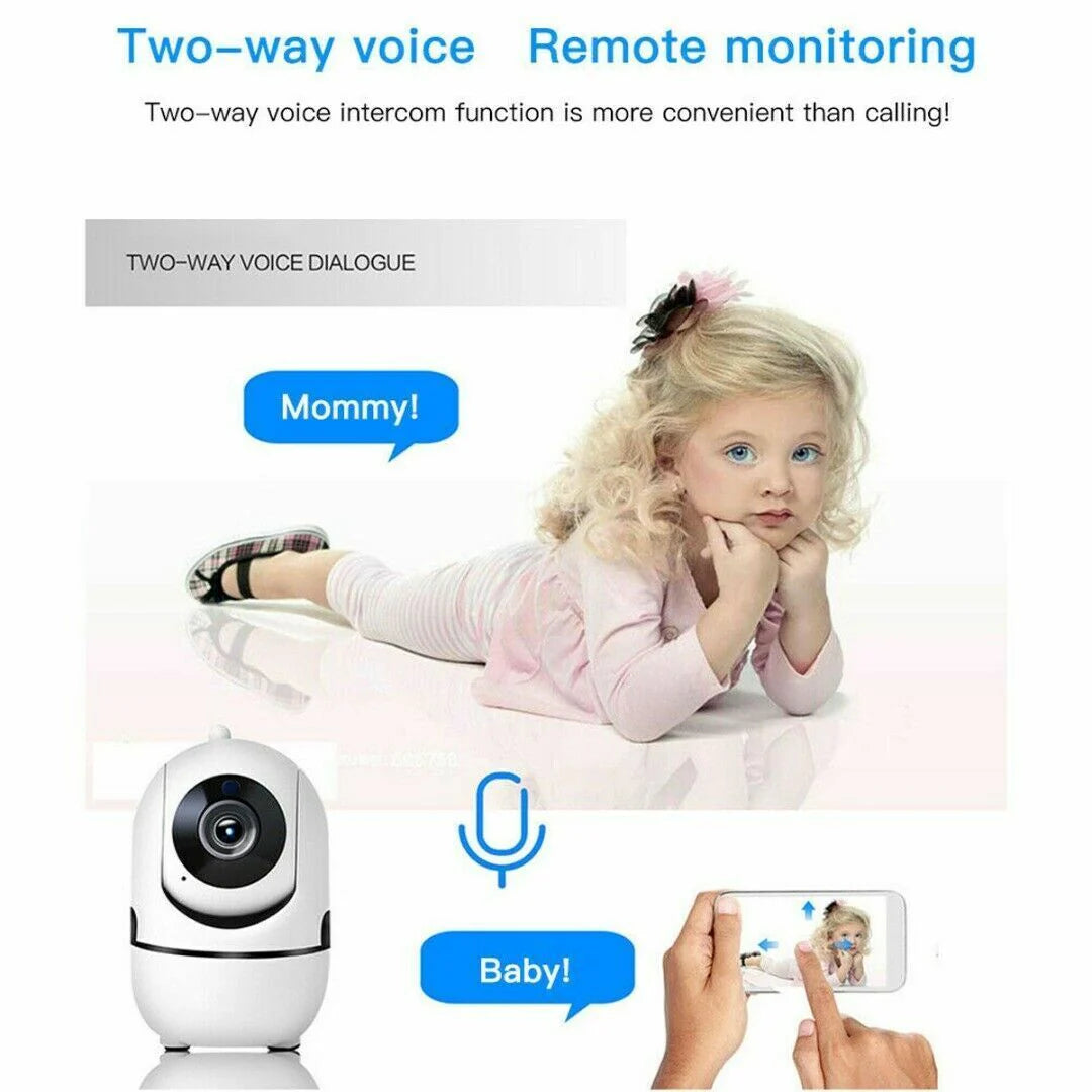 1080P WiFi Indoor Security Camera - Night Vision, Baby & Pet Monitor