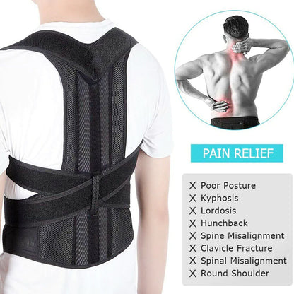 PosturePro Adjustable Back Brace - Relieve Pain & Improve Posture