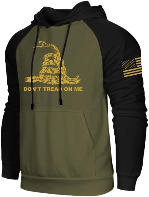 Don’t Tread on Me Hoodie – Men’s USA Flag Patriotic Pullover