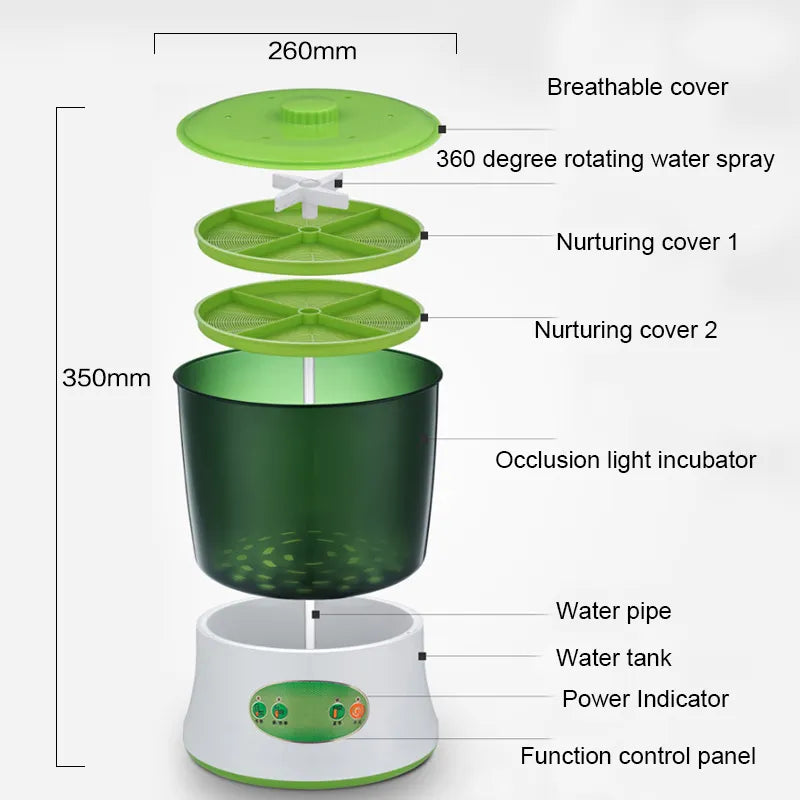 SproutGenie Home Bean Sprout Growing System - SproutGenie Home Bean Sprout Growing System Readi Gear