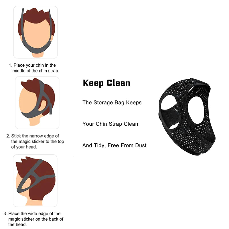 Premium Lycra Anti Snoring Chin Strap - Effective Sleep Apnea Solution