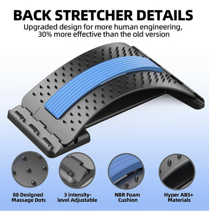 Back Stretcher for Lower Back Pain Relief, Back Cracking Device, Multi-Level