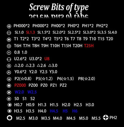 Professional Magnetic Screwdriver Set for iPhone, MacBook & Electronic Device Repair - 117 Pieces