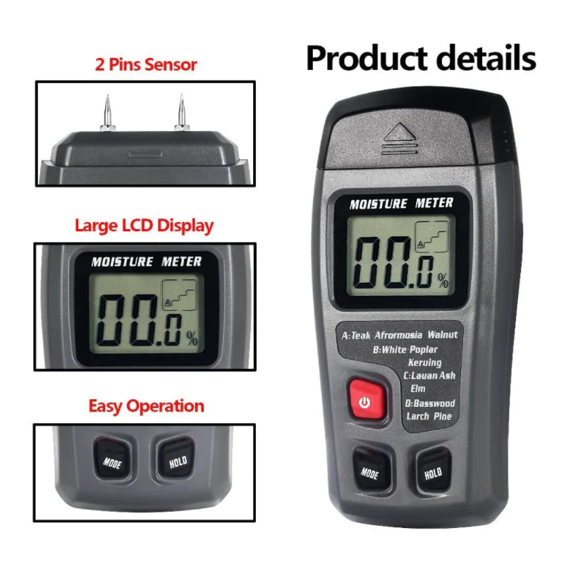 TimberCheck Digital LCD Wood Moisture Meter - TimberCheck Digital LCD Wood Moisture Meter Readi Gear