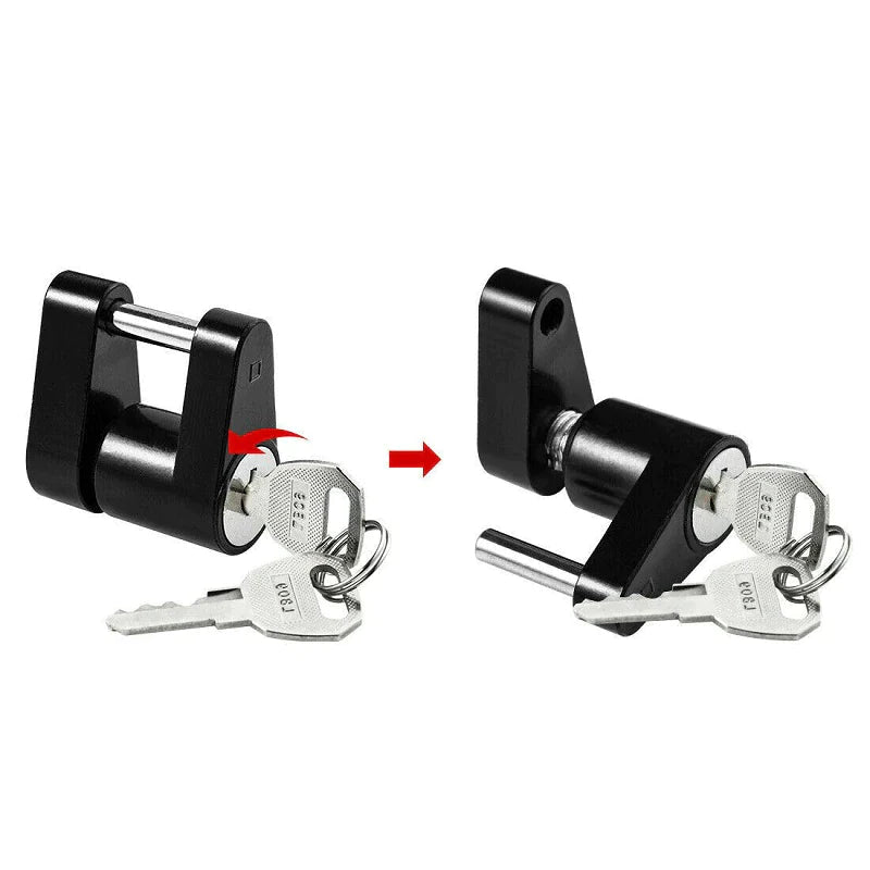 SafeTow Trailer Hitch Coupler Lock: Security for Towing Boats, RVs, Trucks, Cars - Trailer Hitch Coupler Lock Readi Gear